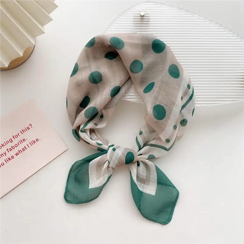 58cm Square Scarf – Handkerchief Print Neck, Hair & Bag Wrap