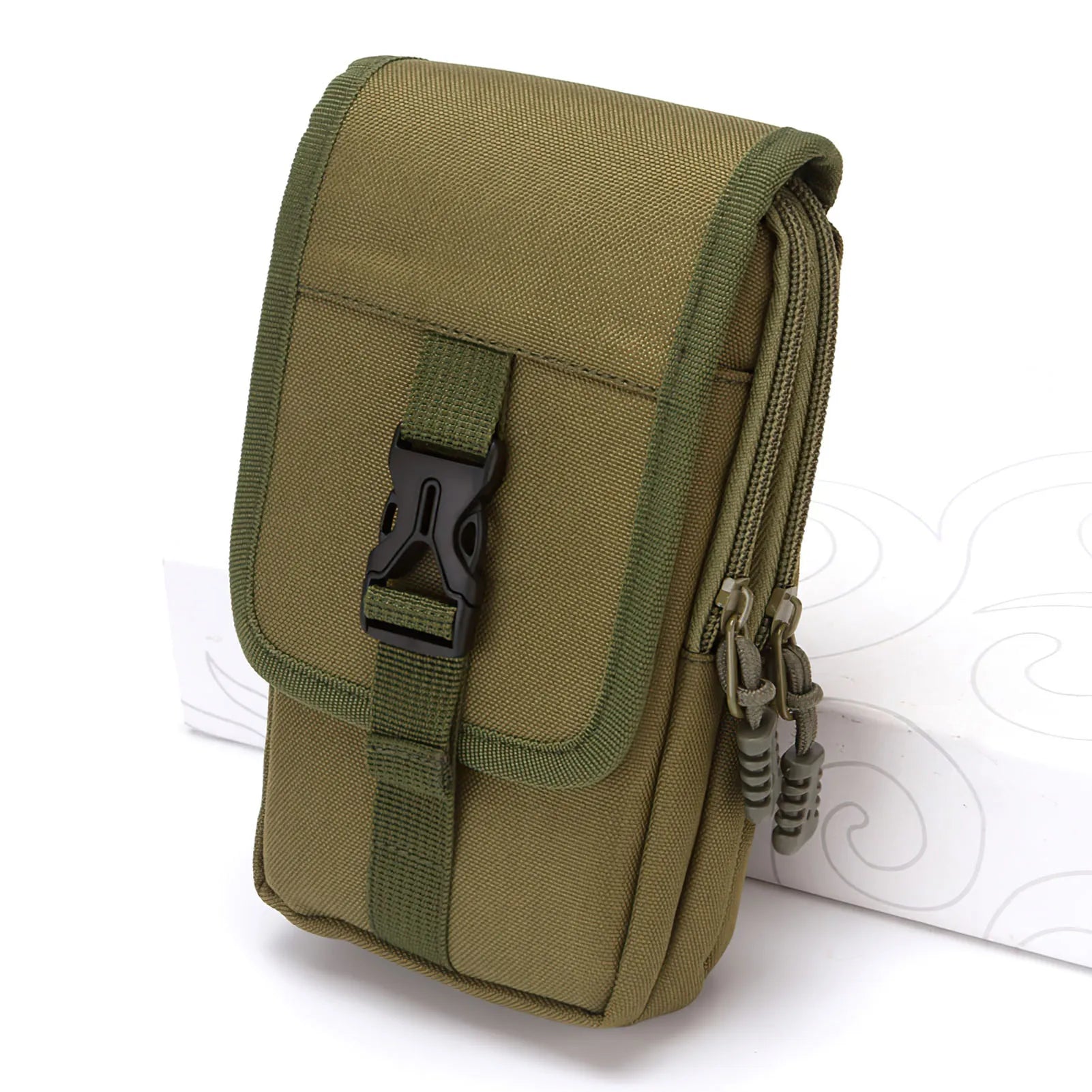 Small Hiking Daypack Waist Pack Smooth Zipper Closure Vertical Waist Pack for Everyday Workout Traveling Hiking Peaceful Pleasures Health and Wellness