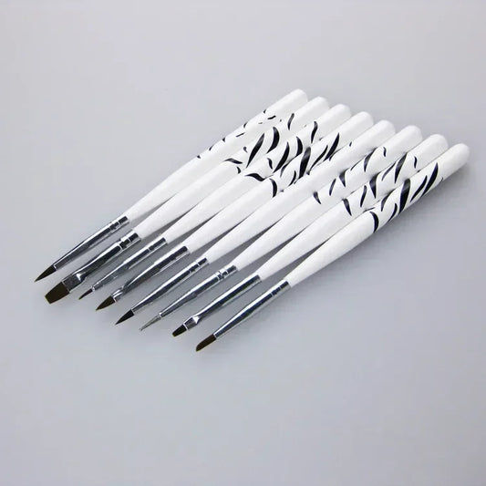 Nail Art Painting Dotting Design Manicure Accessories, 7PCS Nail Brush Kit Pen Tool with Storage Box Stand Peaceful Pleasures Health and Wellness Default Title