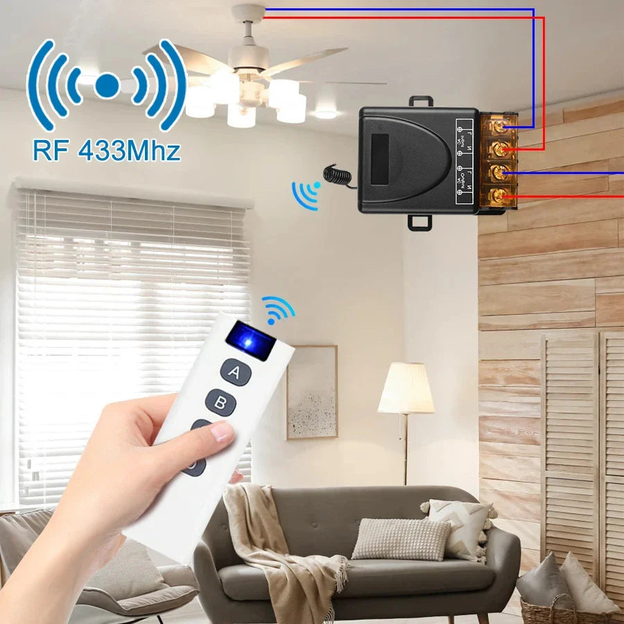 30A RF Wireless Remote Switch 433MHz – Pump & LED Control