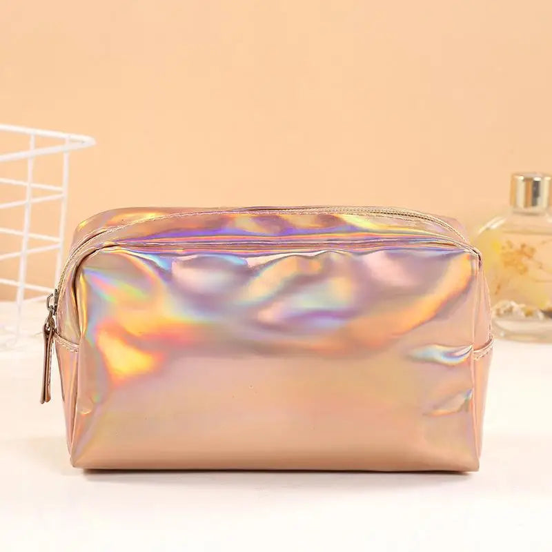 Holographic Laser Cosmetic Bag | Waterproof Travel Makeup Organizer