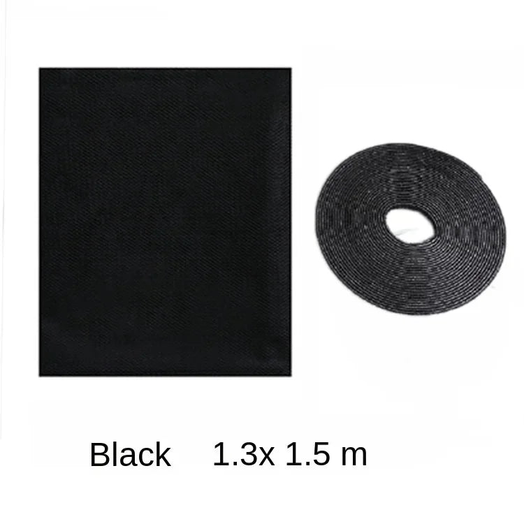 New Self-adhesive Anti-mosquito Screen DIY Anti-mosquito Screen Nets for Windows Anti-mosquito Window Screens Peaceful Pleasures Health and Wellness Black