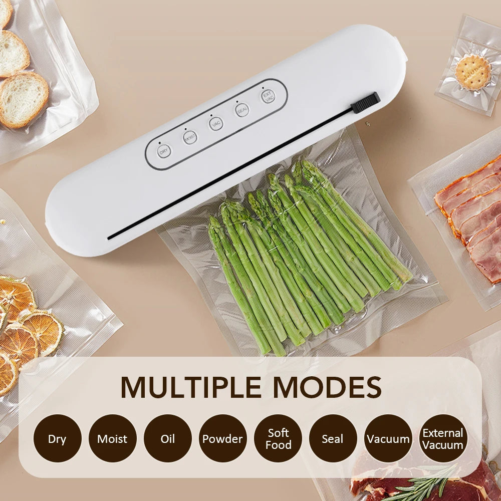 280/200mm 110/220V Heat Seal Machine Household Impulse Vacuum & Power Suction Food Meat Plastic Bag Sealer Kitchen Fruit Storage Peaceful Pleasures Health and Wellness