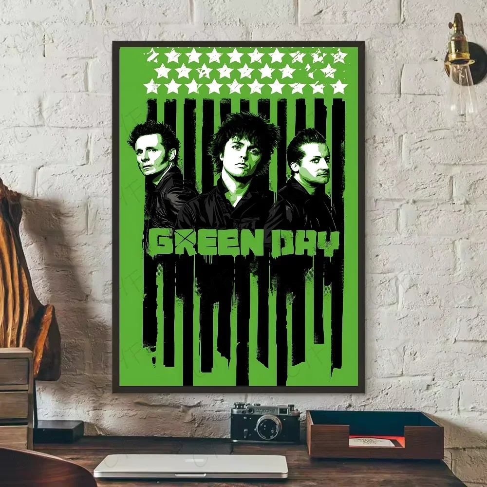 Green Day Vintage Retro Canvas Poster | Rock Band Wall Art