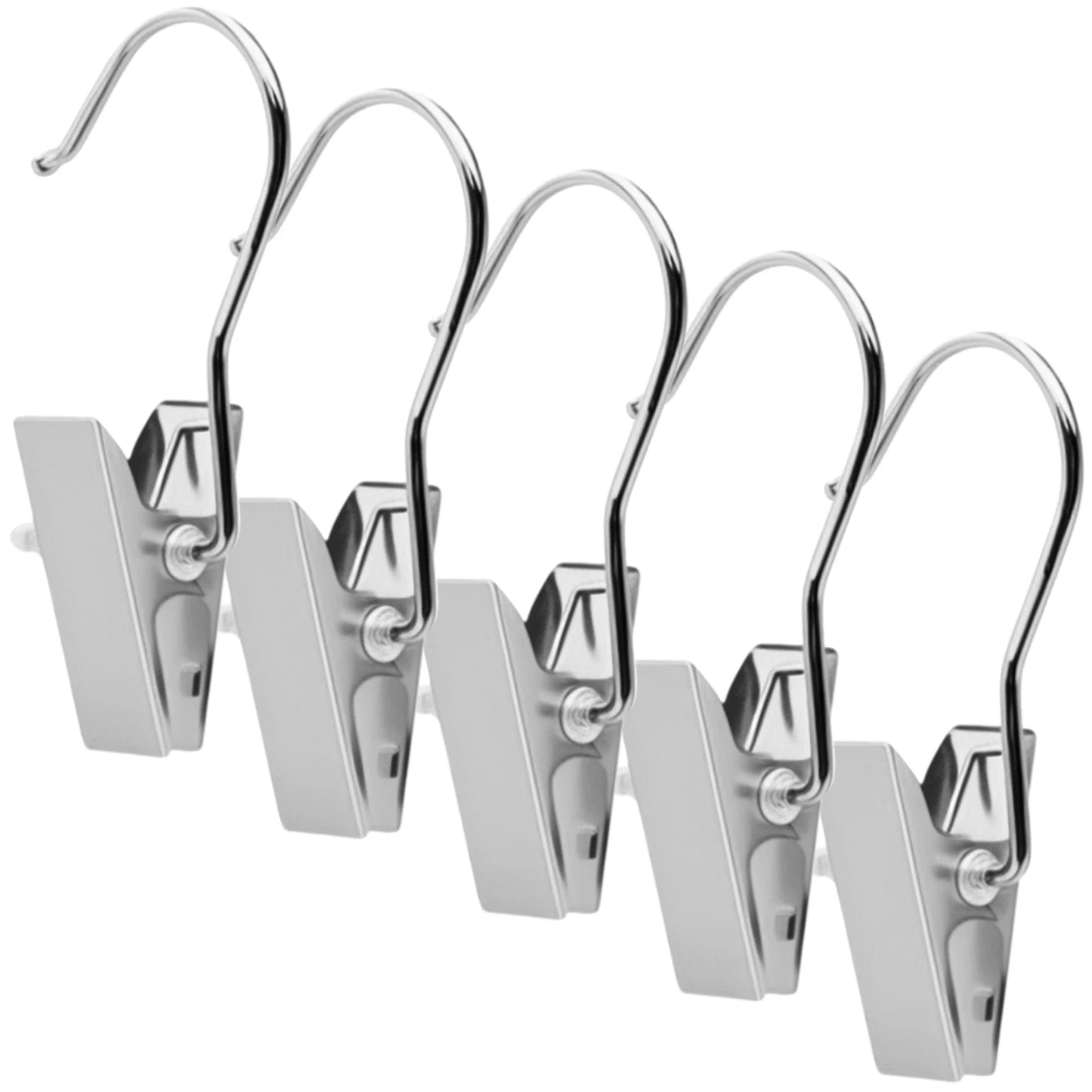 Hanging Clothes Pins Hooks Sturdy Clip and Drip Laundry Clothespins for Home Kitchen Outdoor Trip Peaceful Pleasures Health and Wellness Silver