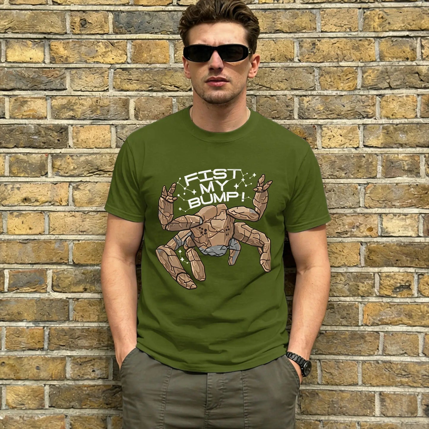 Casual Project Hail Mary 2026 T-Shirt for Men Round Neck Cotton T Shirt Fist My Bump Short Sleeve Tees Gift Tops Peaceful Pleasures Health and Wellness army green 5XL