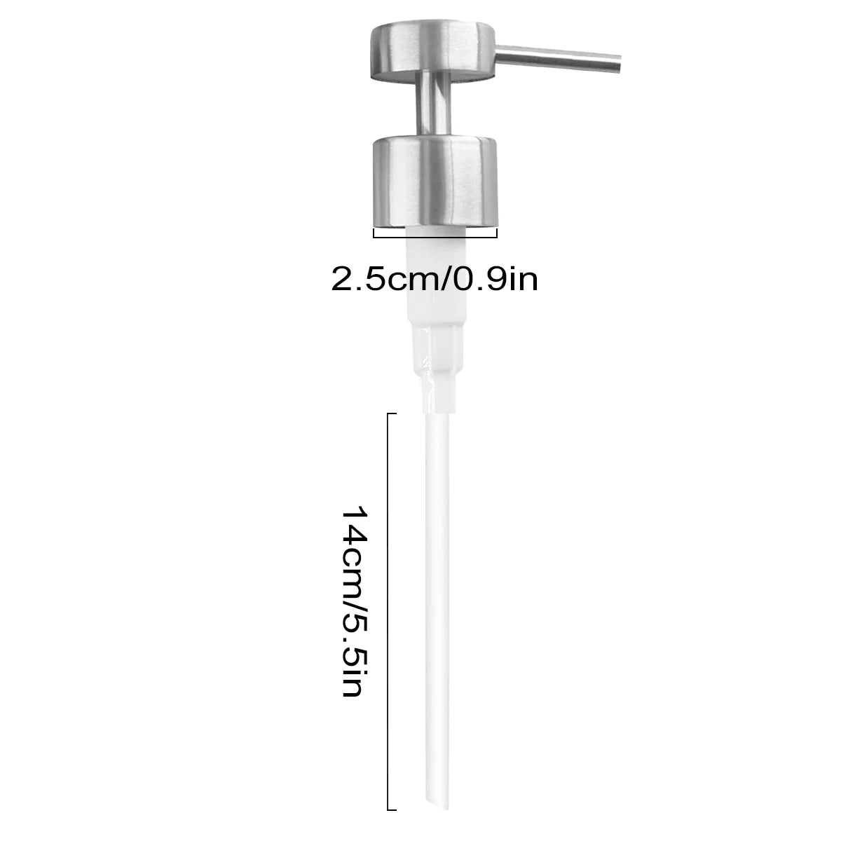 2/4pcs Stainless Steel Soap Pump, Soap Dispenser Pump Replacement Spare Fits 25mm Bottle Mouth, for Kitchen Bathroom Worktop Peaceful Pleasures Health and Wellness