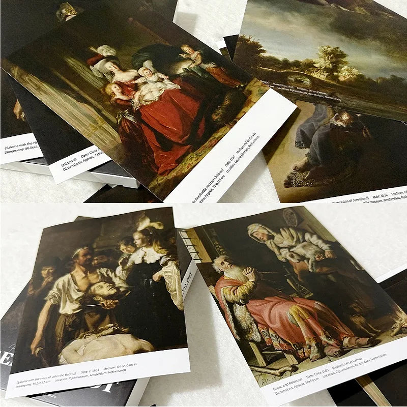 Rembrandt Van Rijn Postcard 30 Dutch Famous Artist Oil Painting Art