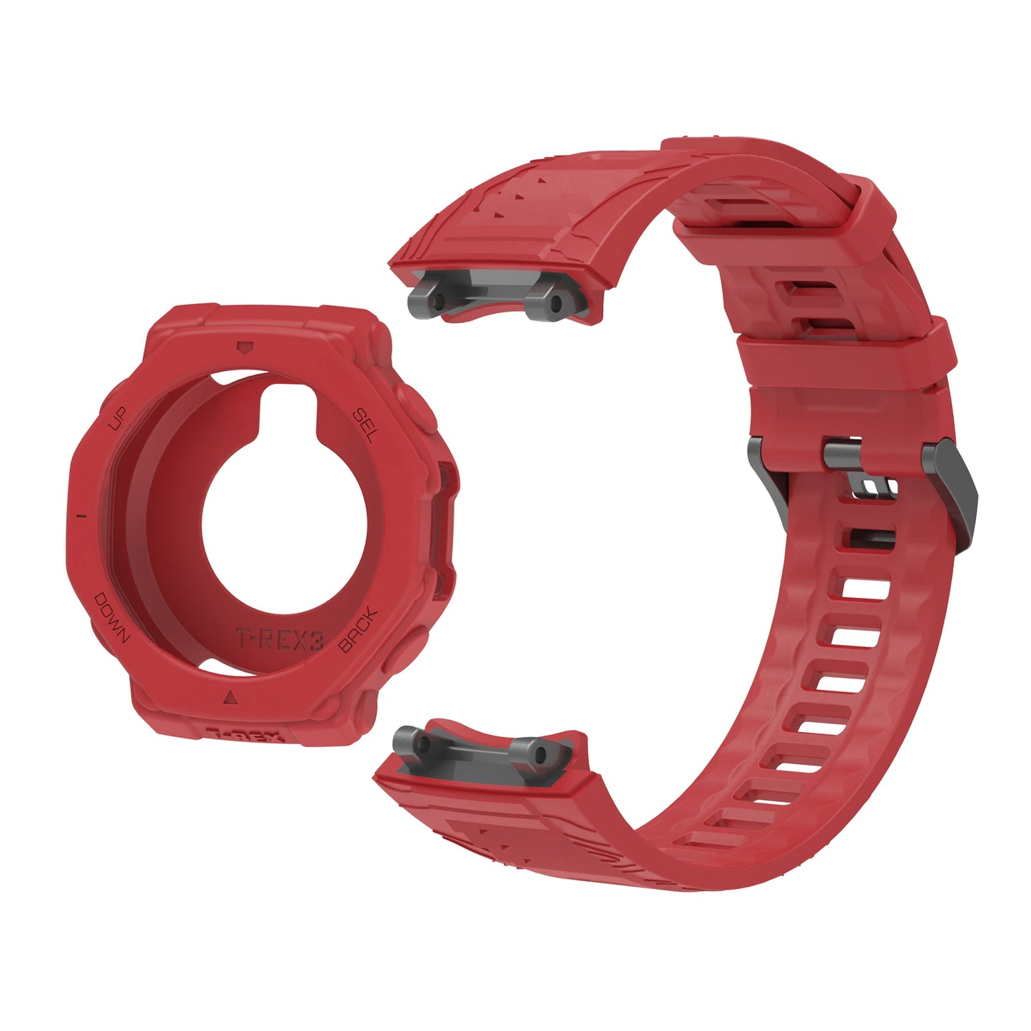 Silicone Watch Band & Case for Amazfit T-Rex 3 – Replacement