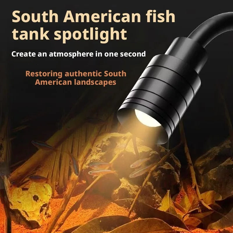 SHINEKNOT 3W Clip-On Aquarium LED Spotlight | Adjustable Focus