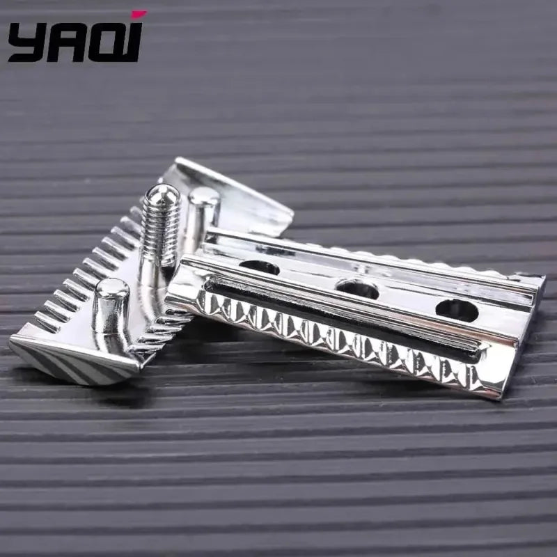 YAQI Slant Double-Edge Safety Razor Head – Aggressive Chrome