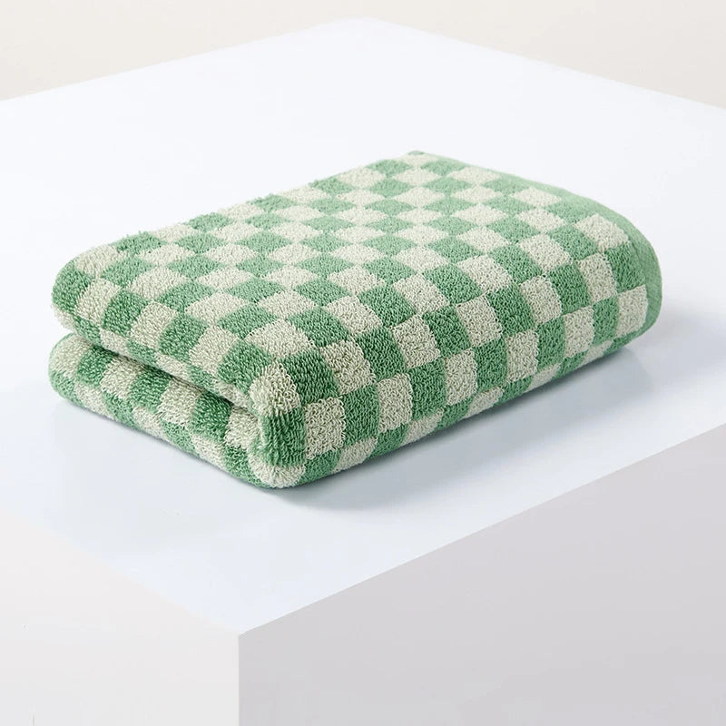 Battilo Plaid 100% Cotton Bath Towel Set – Soft & Absorbent