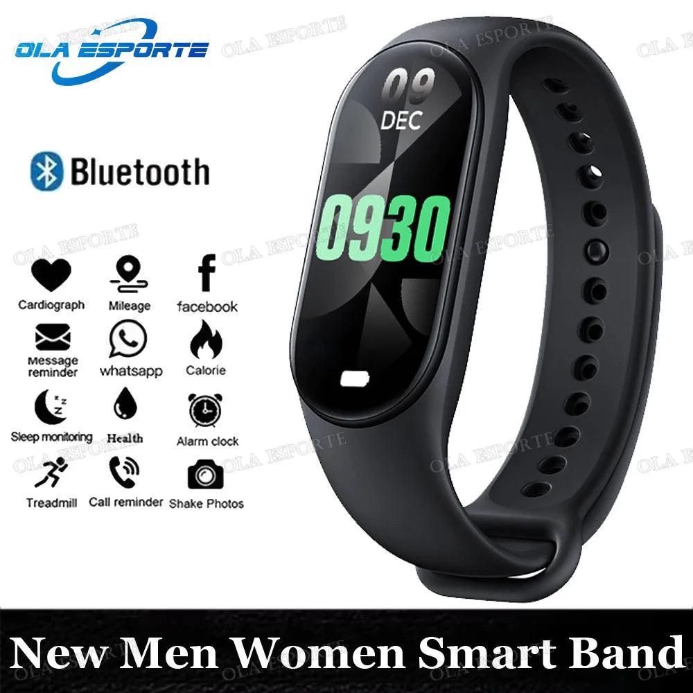 New Smart Bracelet Men Women Fitness Tracker Smartwatch Blood Pressure Heart Rate Monitor Band Smart Watch For Android iOS HT30 Peaceful Pleasures Health and Wellness Black