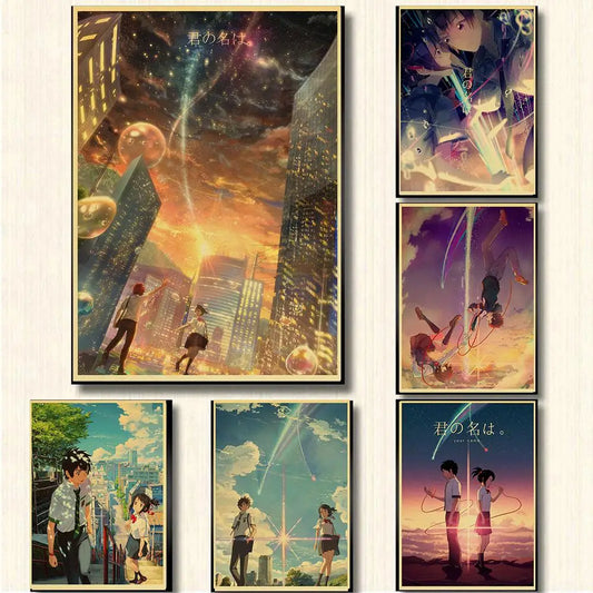 Your Name Anime Poster – Shinkai Makoto Canvas Wall Art Anime Canvas Poster Peaceful Pleasures Health and Wellness