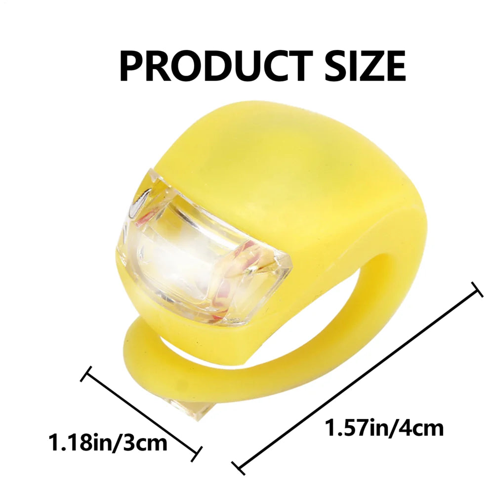 LED Bike Lights Waterproof Bicycle Head Front Light Cycling Wheel Flash Rear Lamp Night Warning Taillight Bicycle Accessories Peaceful Pleasures Health and Wellness Yellow