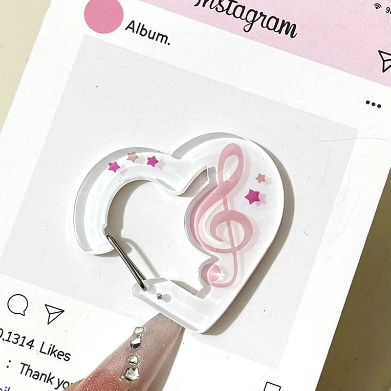 Korean Bag Charm Carabiner Clip – Acrylic Keychain Pendant