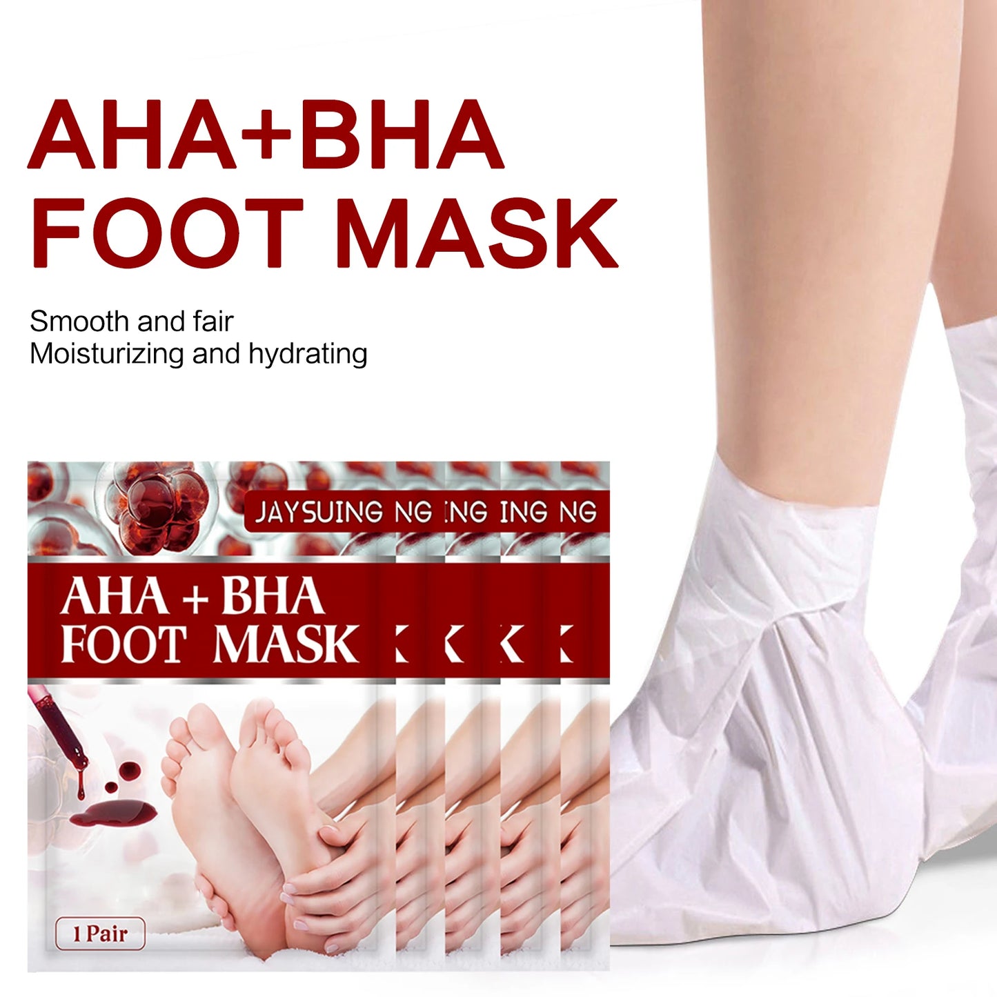 5pairs/10pairs AHA Exfoliating Foot Peel Mask - Rapid Dead Skin Removal, Smooth Cracked Heels & Soft Feet Care Peaceful Pleasures Health and Wellness