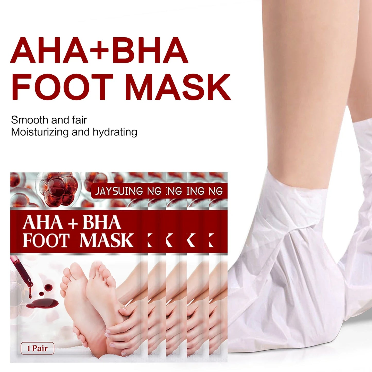 AHA Exfoliating Foot Peel Mask – Smooth Soft Feet (5–10 Pairs)