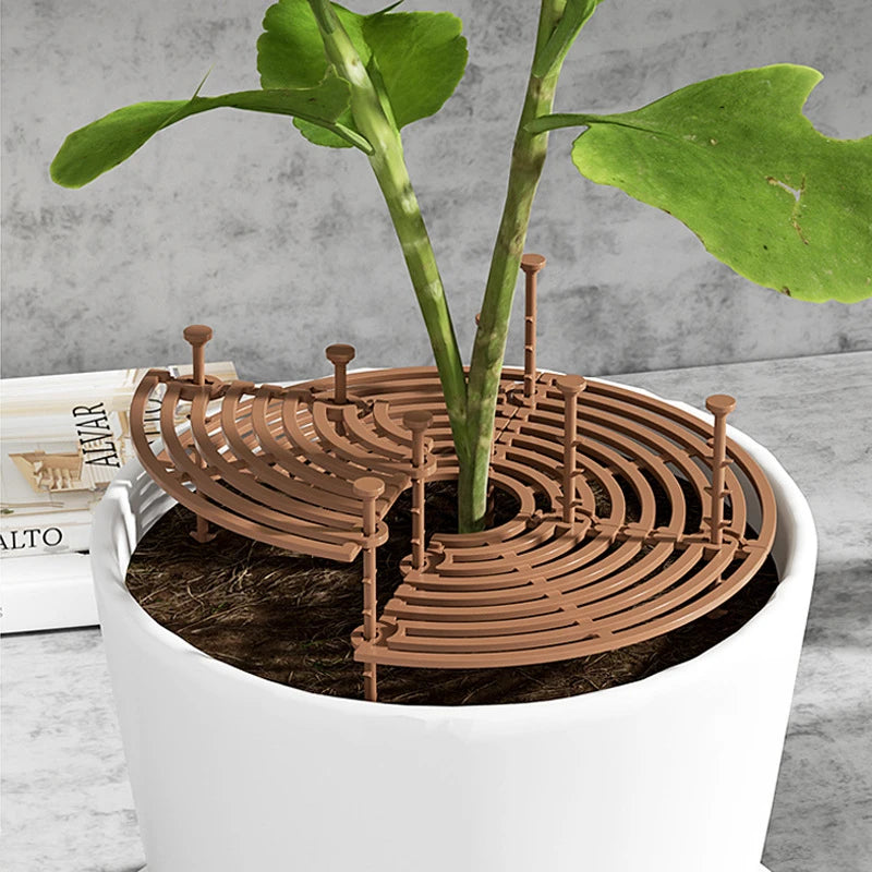 Plant Pot Soil Guard Grid Cover with Nails | Cat & Baby Safe