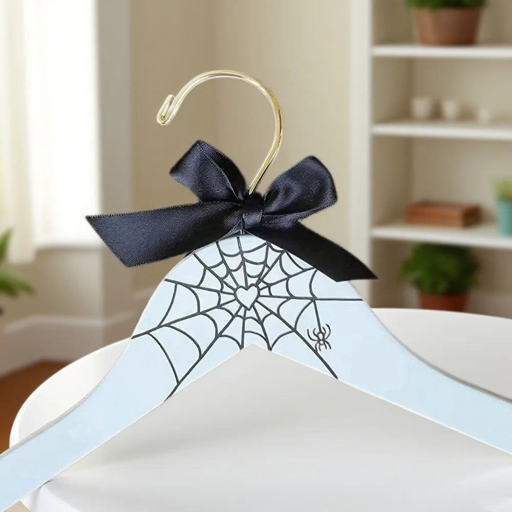 Halloween Spider Web Bridal Dress Hanger | Wedding Gift Bridal Dress Hanger Peaceful Pleasures Health and Wellness