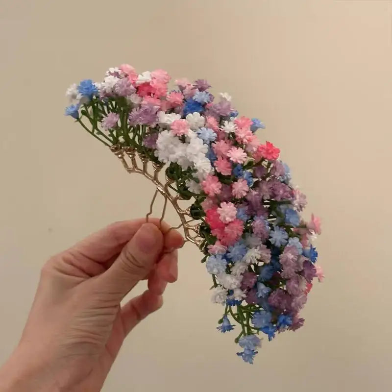Baby's Breath Flower Hair Clip – Elegant Bridal Hairpin