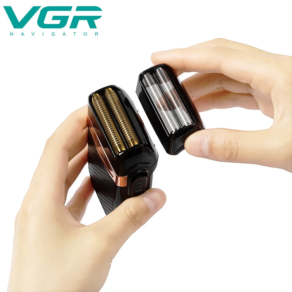 VGR 331 Foil Shaver Professional Electric Shavers Foils Face Razor Shaving Machine Waterproof Beard Trimmer for Men Peaceful Pleasures Health and Wellness