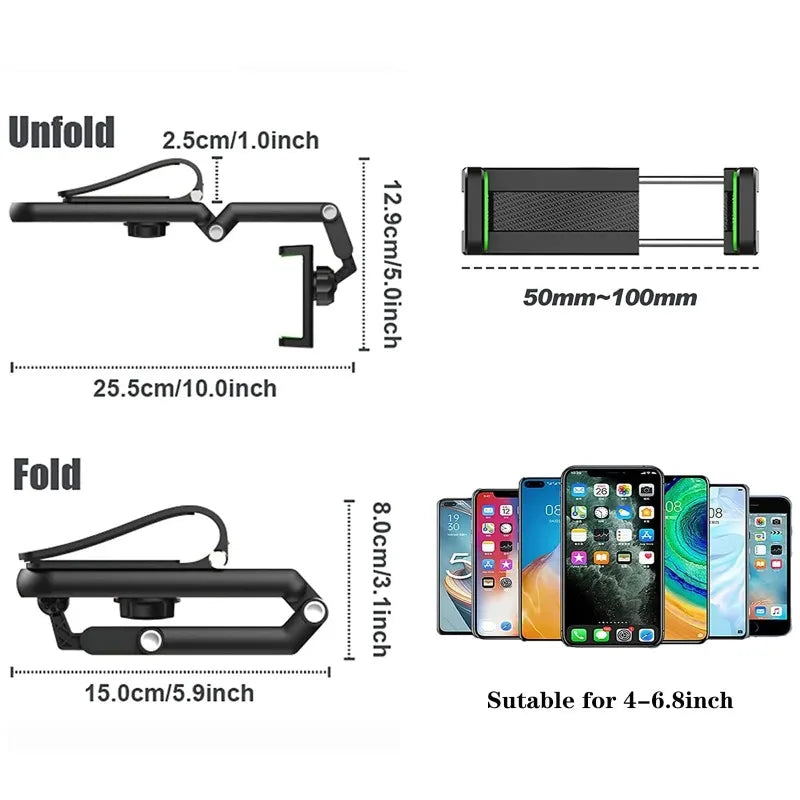 Sun Visor Car Phone Holder – 360° Hands-Free Mount for Car