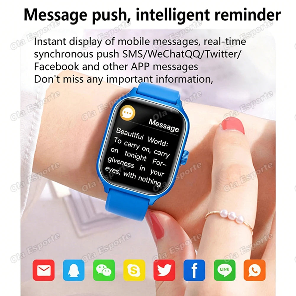New Smart Watch Bluetooth Call Camera Control Multiple Sports Modes Watches Heart Rate Blood Oxygen Sleep Monitoring Smartwatch Peaceful Pleasures Health and Wellness