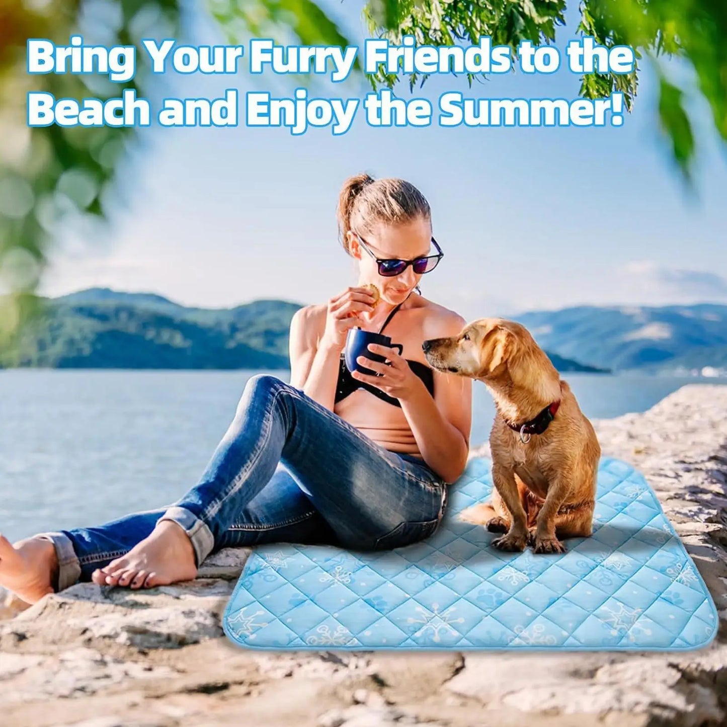 Dog Cooling Mat Waterproof Non-Slip Kennel Blanket Cooling Mat For Crate Kennel Car Sofa Bed Floor Summer Outdoor Indoor Peaceful Pleasures Health and Wellness