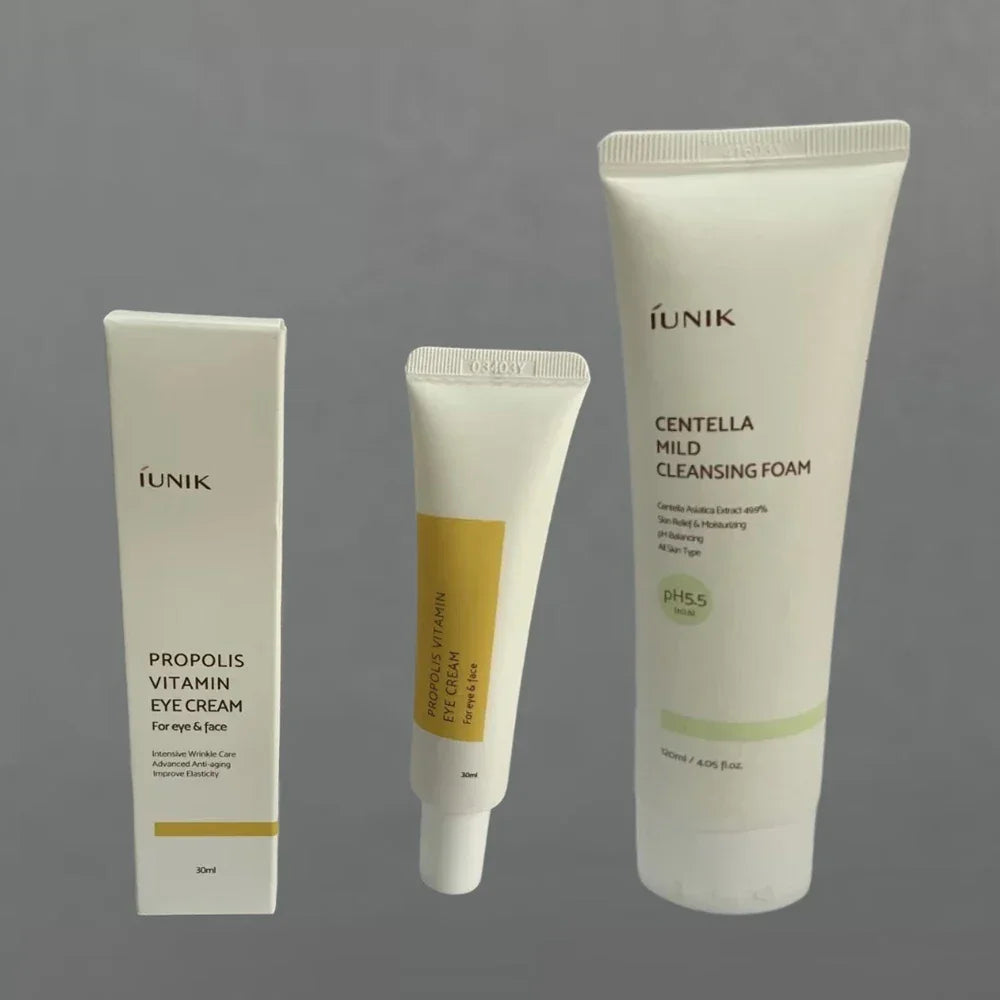 IUINK Korean Skin Care Propolis Vitamin Eye Cream PH5.5 Centella Mild Cleansing Foam Moisturizing Elasticity Wrinkle Skin Care Peaceful Pleasures Health and Wellness