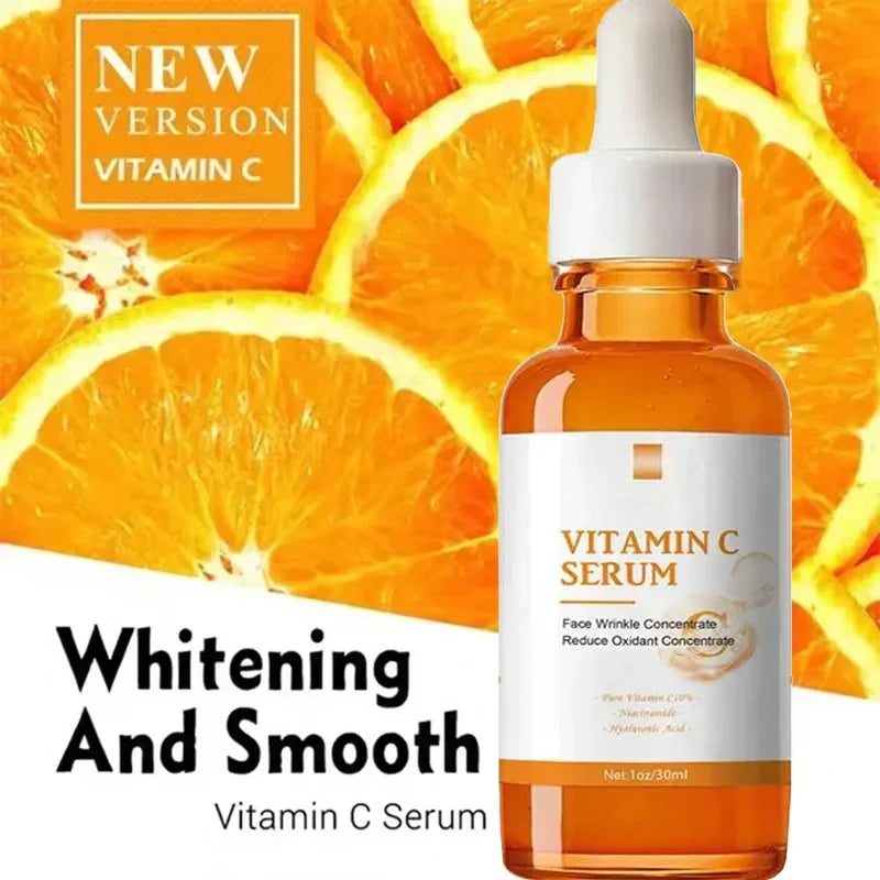 Vitamin C Wrinkle Remover Face Serum Lifting Firming Fade Fine Lines Anti-aging Essence Whitening Brighten Nourish Skin Care Peaceful Pleasures Health and Wellness