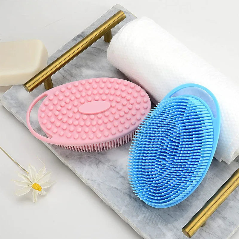 Silicone body scrubber adopts advanced sanitary technology, which is mild and clean, with good foam, durable, and silicone doubl Peaceful Pleasures Health and Wellness