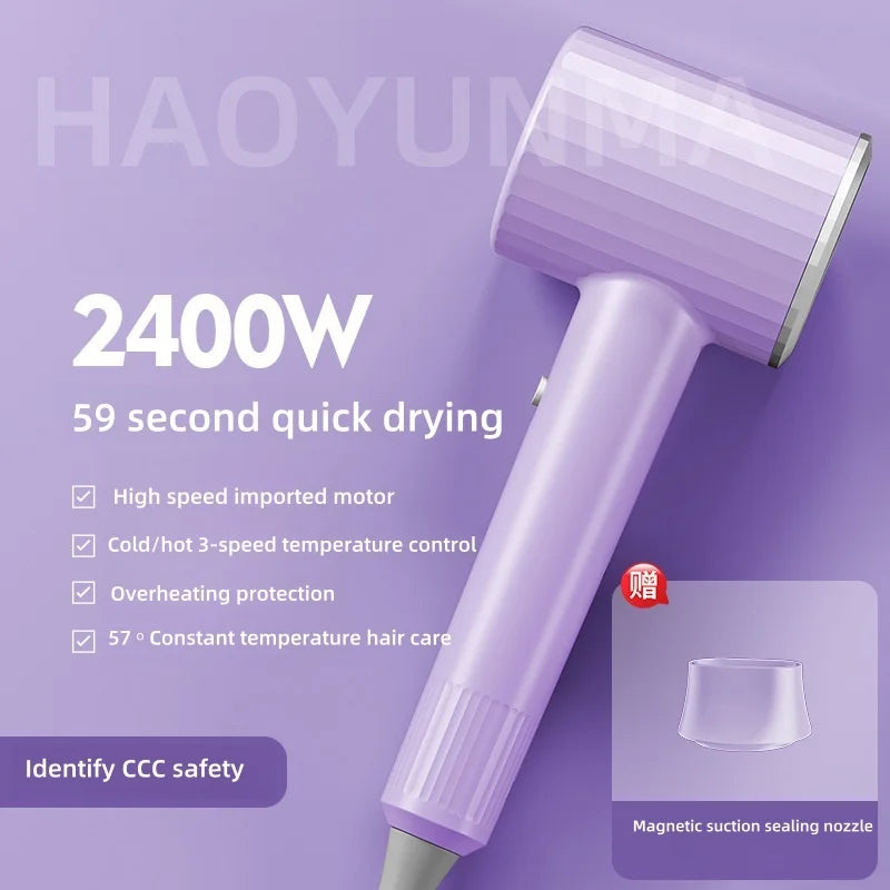 2025 High-Speed Hair Dryer, High-Power Quick Drying Hair Salon, Professional Household Blue Light Negative Ion Hair Dryer Peaceful Pleasures Health and Wellness