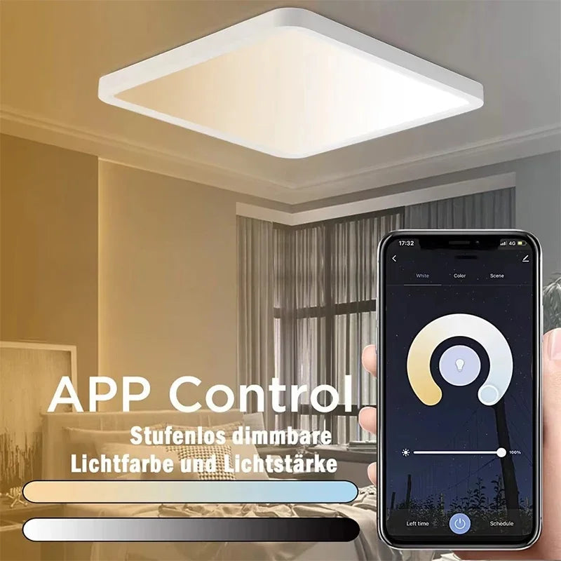 Square Ultrathin LED Ceiling Light 24W 36W – Dimmable Modern