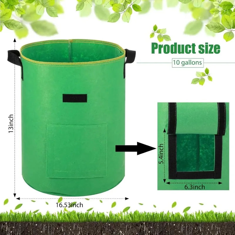 5 & 10 Gallon Fabric Plant Grow Bags | Potato & Vegetable Pots
