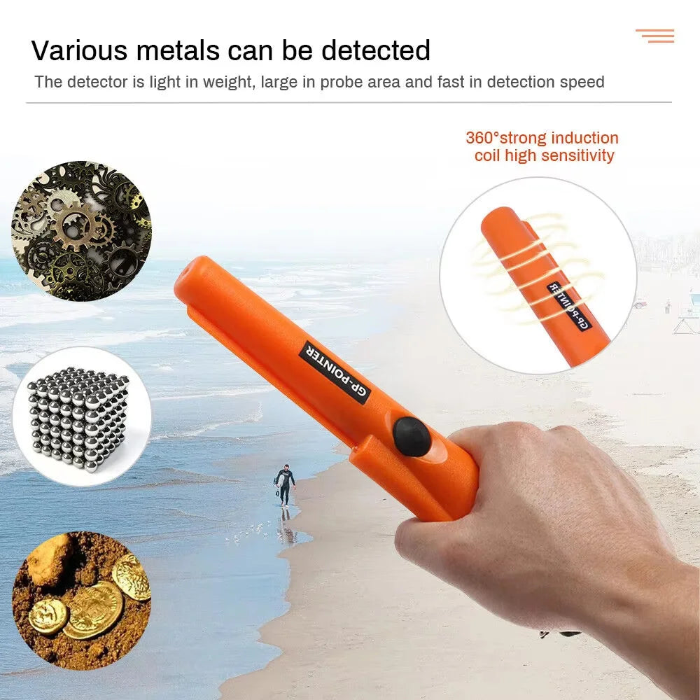 Handheld Metal Detector Metal Pinpointing Rod Detector GP-pointer Waterproof IP66 Metal Gold Detector Tester For Coin Gold Peaceful Pleasures Health and Wellness