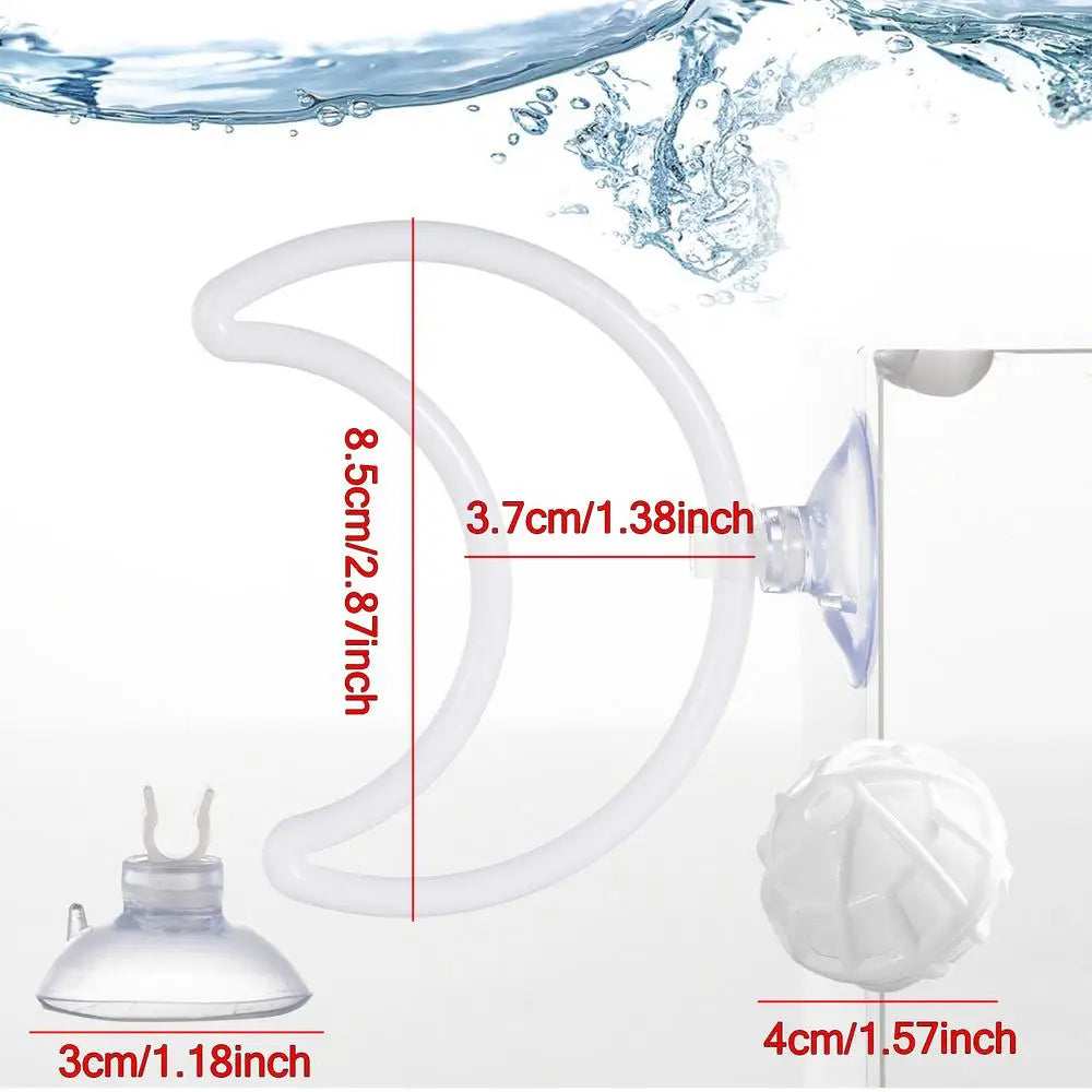Betta Exercise Ring with Filter Balls 2PCS Interactive Enrichment Toy, Fish Play Training for Swimming Feeding, Aquarium Toy Peaceful Pleasures Health and Wellness A