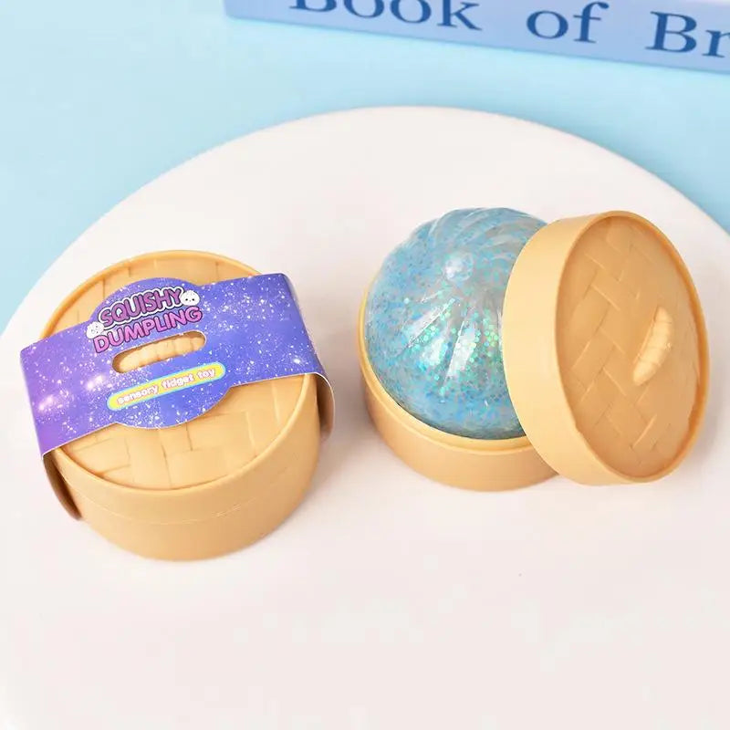 Glitter Steamed Bun Squeeze Ball – Stress Relief Squishy Toy