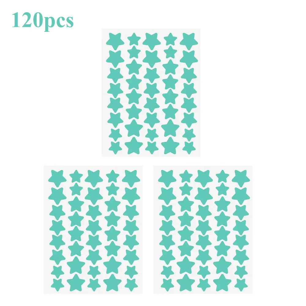 Star-Shaped Colorful Pimple Patches – Invisible Acne Cover 40–120pc