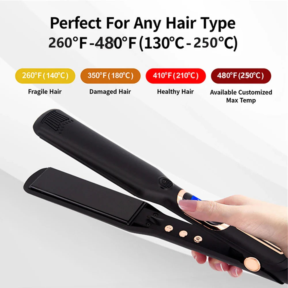 URGGU 480°F Wide Plate MCH Hair Flat Iron | Hard Anodized