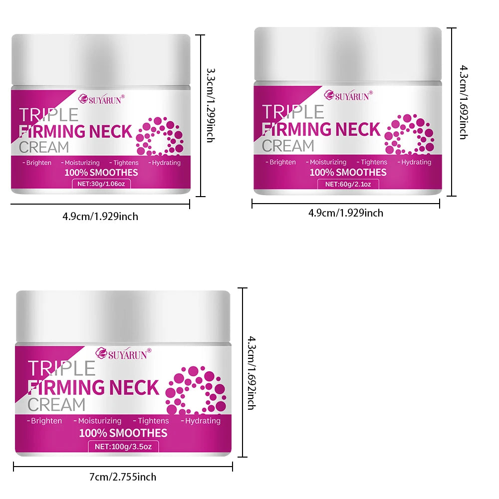 SUYARUN Triple Lifting Neck Cream - Anti-Aging Hyaluronic Acid Collagen Retinol Firming Moisturizer for Wrinkles & Sagging Skin. Peaceful Pleasures Health and Wellness