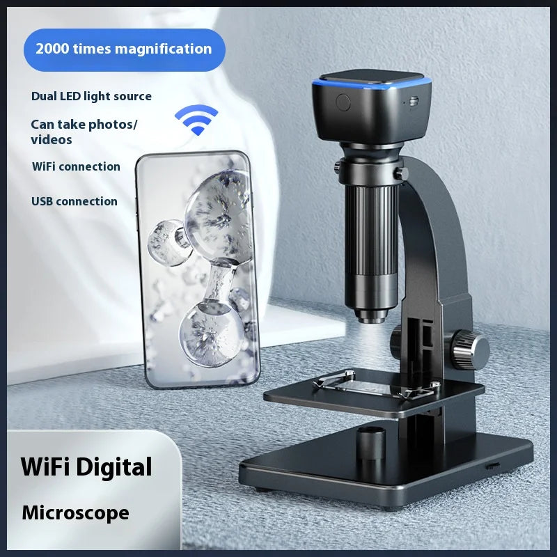 500W Pixel High-Definition Visual Wifi Digital Microscope Industrial Microscope Portable Electron Microscope Peaceful Pleasures Health and Wellness