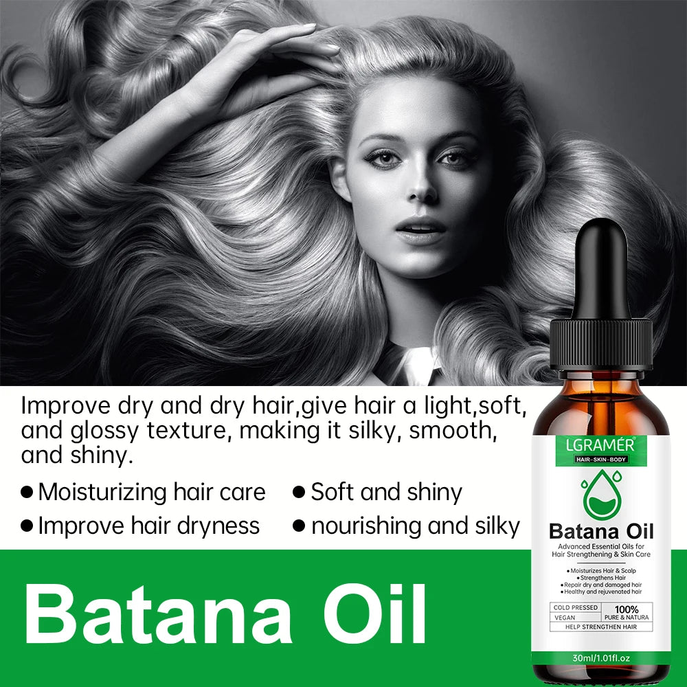 Batana Oil Advanced Essential Oil Hair Growth Skin Care Moisturizes Strengthens Hair Scalp Improve Hair Loss Hair Care Products Peaceful Pleasures Health and Wellness