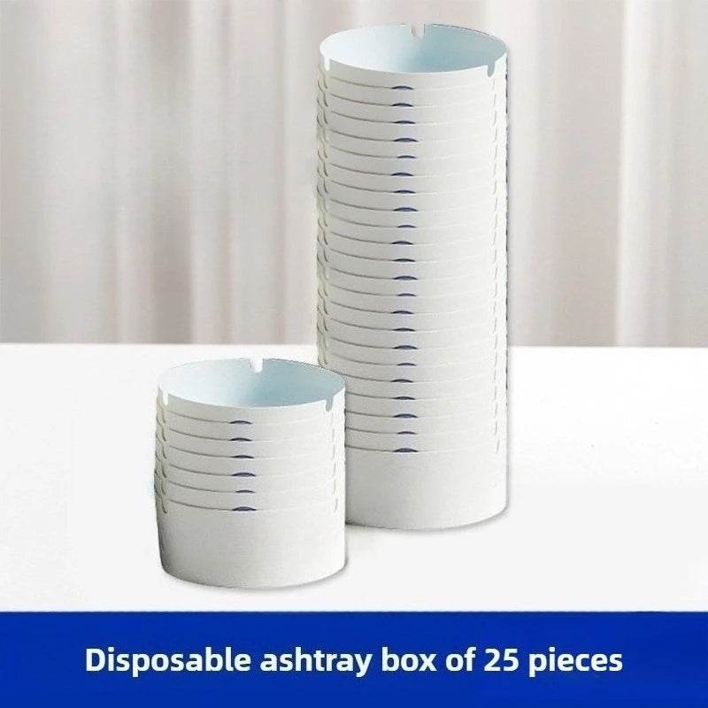 25pcs Disposable Ashtray Foaming Thickened Anti Fly Anti Smoke Eco Friendly for Home Office Gaming Cafe with Water Added Peaceful Pleasures Health and Wellness 25pcs