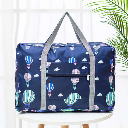 Foldable Waterproof Travel Duffle Bag Floral Print Carry On Luggage Weekender Overnight Bag for Women Men Under Seat Storage Peaceful Pleasures Health and Wellness