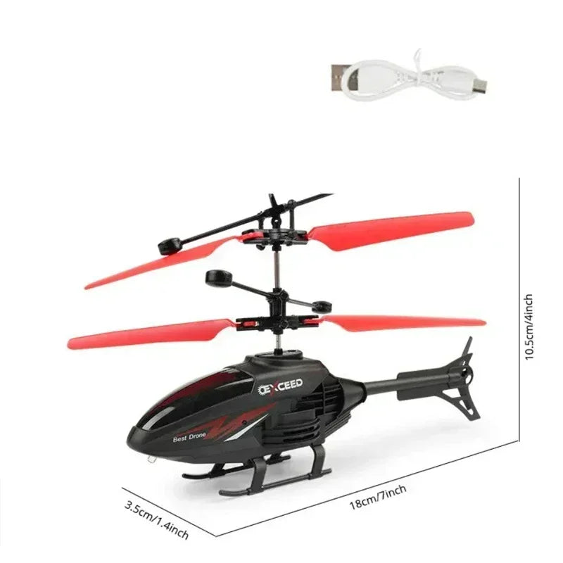Mini RC Drone Rechargeable No Remote Control RC Helicopters Drone Toys Induction Hovering Safe Fall-resistant Rc Airplane Peaceful Pleasures Health and Wellness