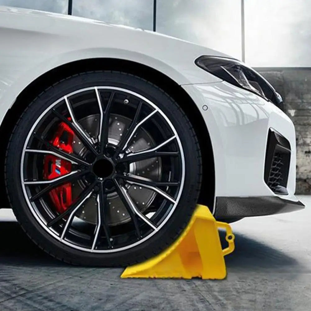 1/2pcs Car Wheel Chock Portable Anti-Slip Tire Stop Block For RV Truck Trailer Heavy Duty Parking Wedge Wear-Resistant Stopper Peaceful Pleasures Health and Wellness