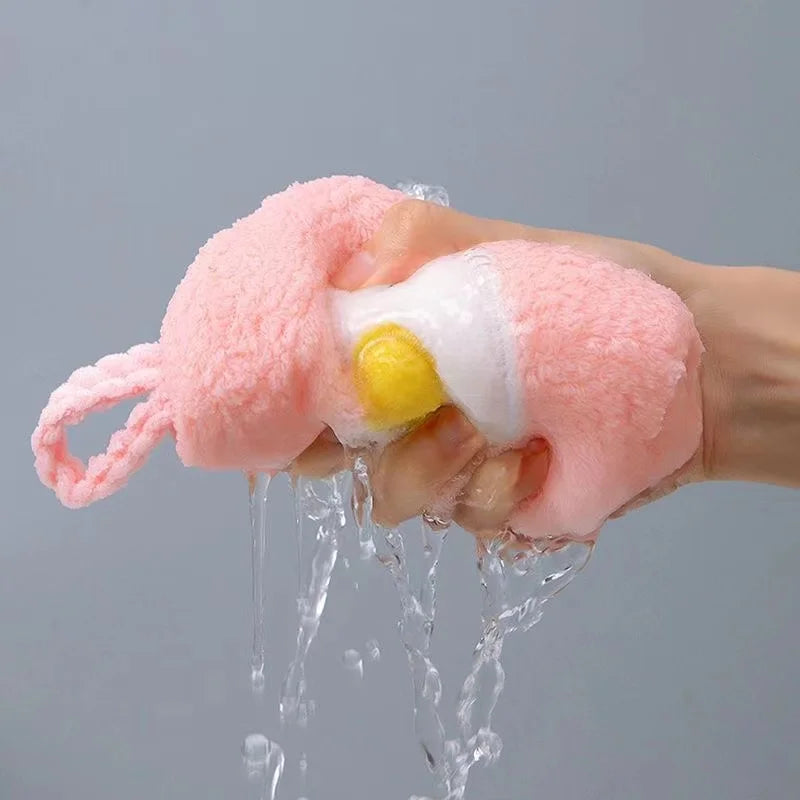 Penguin Coral Velvet Hand Towel – Thick & Absorbent