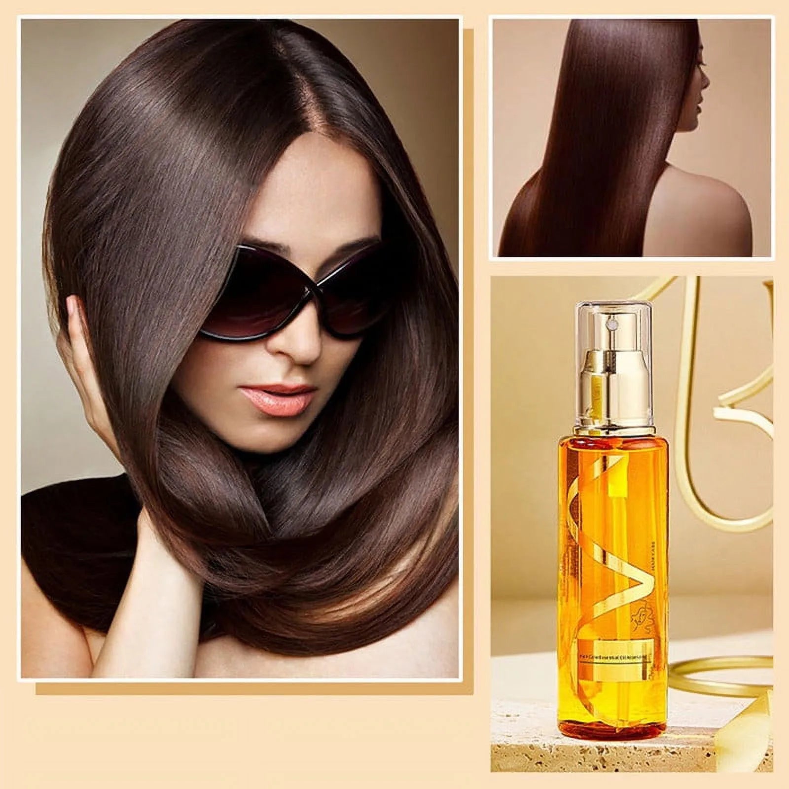 100ml Moisturizing & Strengthening Silky Hair Oil, Hydrating Hair Treating Essences Oil, Nourishing Hair Treating Essences Oil Peaceful Pleasures Health and Wellness