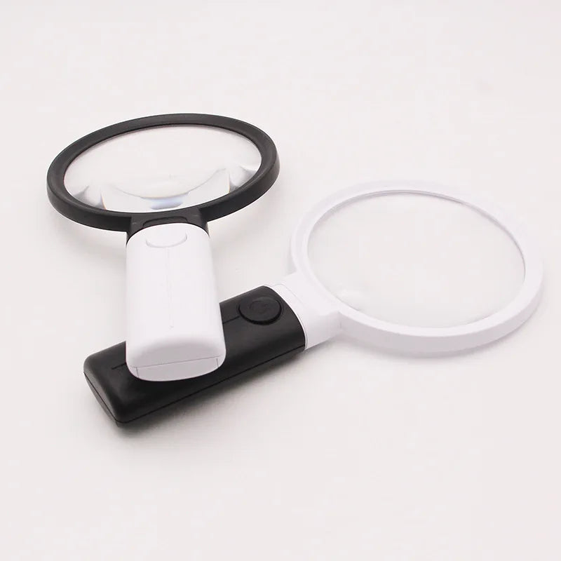 Magnifier with 4 Led Lights for High Magnification Reading, 10X 30X High-Definition 110Mm Large Mirror Magnifying Glass Peaceful Pleasures Health and Wellness